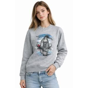 Y2K Disney Eeyore Graphic Sweatshirt Kids XL Fits XS S